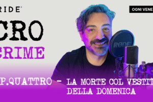 Cover dell’episodio 04 di CRO Crime, la morte con il vestito della domenica, il podcast investigativo di IRIDE sulla conversion rate optimization.